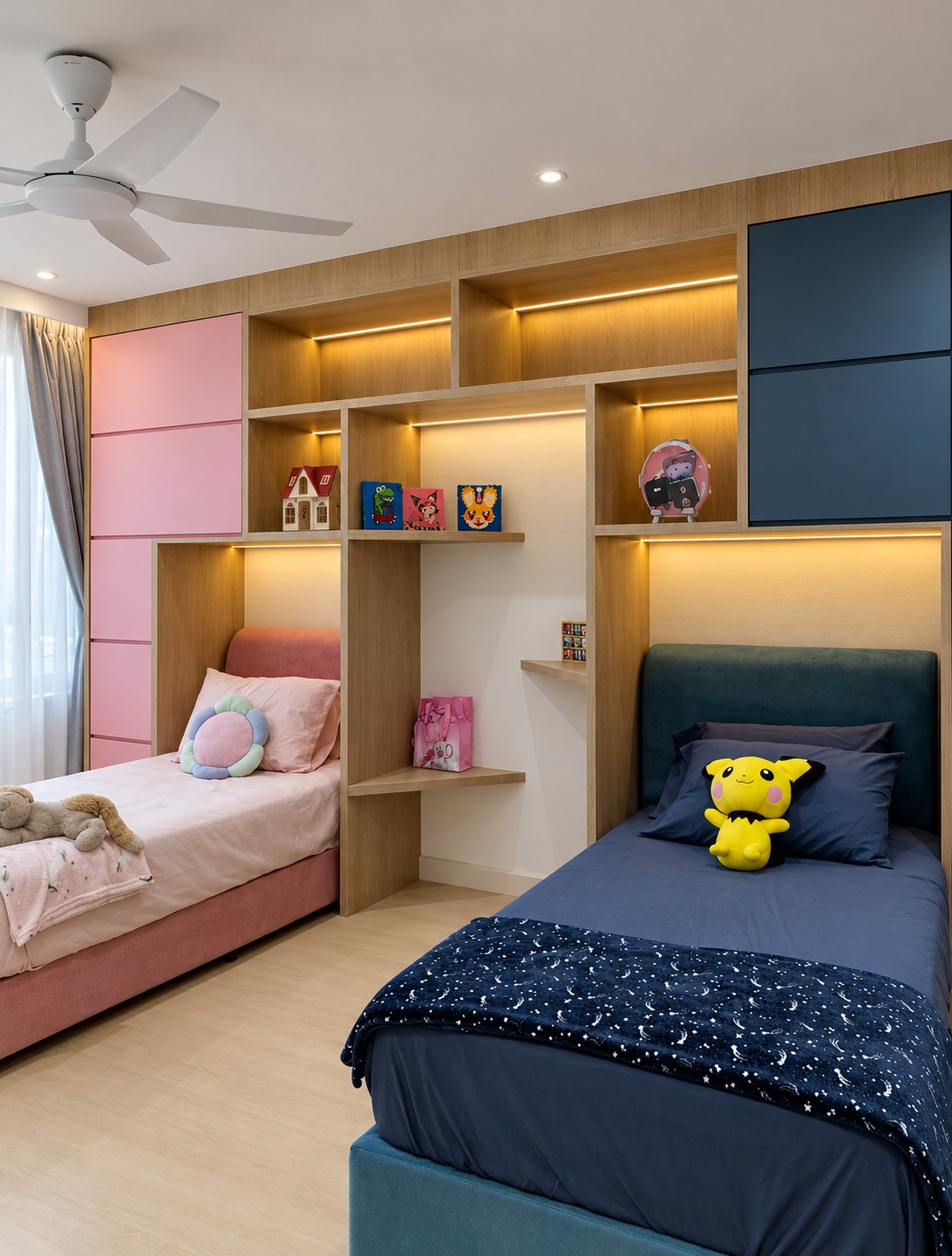 Wardrobe and kids’ bedroom built-ins, Shah Alam, Shah Alam, bedroom cabinetry by Kraff (photo 2 of 2)